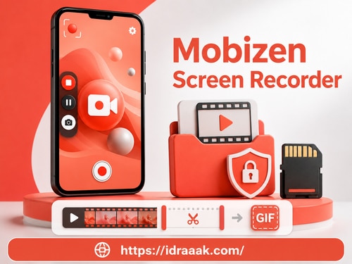 تطبيق Mobizen لتسجيل شاشة أندرويد وحفظ الفيديو محليًا مع أدوات القص وإنشاء صور GIF