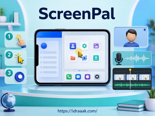 تطبيق ScreenPal لإنشاء شروحات الشاشة مع الكاميرا الأمامية والتعليق الصوتي