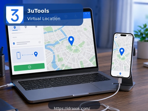 استخدام 3uTools Virtual Location لتغيير الموقع للايفون مجانًا من الكمبيوتر.