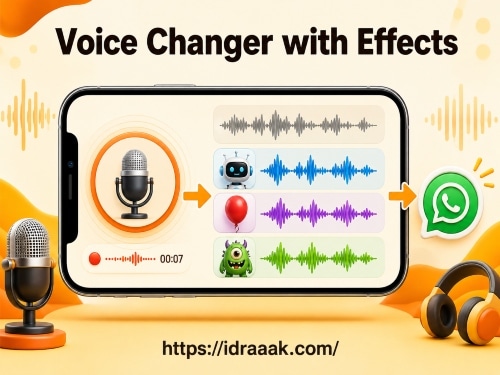 تطبيق Voice Changer with Effects على الآيفون لتسجيل الصوت وإضافة المؤثرات ومشاركته عبر واتساب