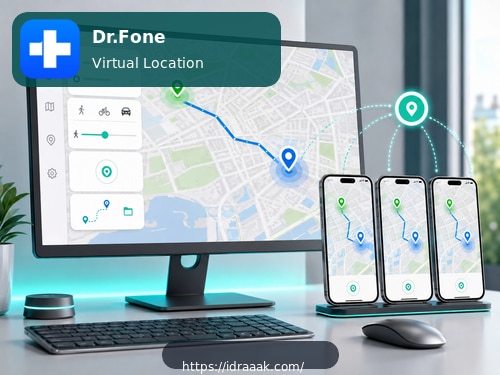 تغيير الموقع للايفون على عدة أجهزة باستخدام Dr.Fone Virtual Location.
