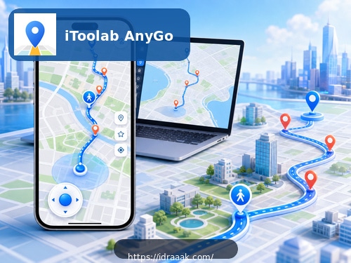 تطبيق iToolab AnyGo لتغيير موقع الايفون ومحاكاة مسار الحركة.