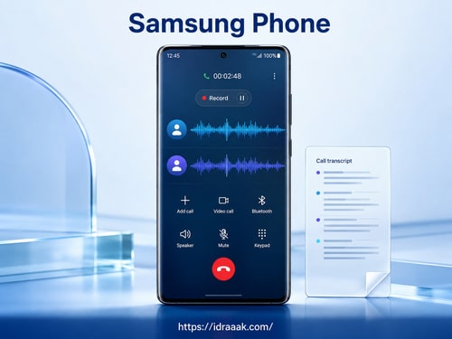 تسجيل المكالمات من الطرفين داخل تطبيق ⁦‪Samsung Phone‬⁩