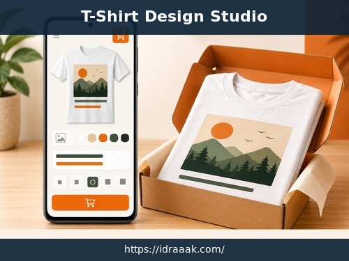 تصميم تيشرت وطلب طباعته باستخدام T-Shirt Design Studio
